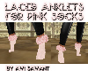 Laced Anklets 4 Pink Soc