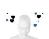 Blue Glitter Hearts e
