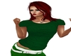 Green girly Tee shirt