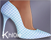 K Barb blue heels
