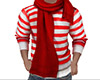Red Sweater and Scarf M