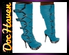 (DS) stud toe boots teal