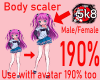 190% Tall BodyScaler F/M