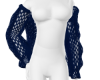 [MM] Navy Crochet Cardi