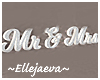 Mr & Mrs Wall Sign Decor