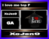 I love me top F