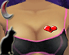 L heart breast tattoo