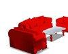 3 piece couch red
