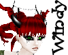 Dragon Red Horns Hair