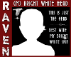 (M) ALL WHITE BLANK HEAD