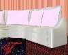 White corner pink cushio