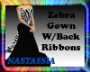 Zebra Gown W/BackRibbons
