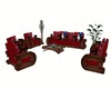 red sofa set 