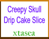 Skull Drip Cake Slice