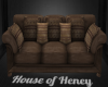 Rich Brown Leather Sofa
