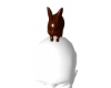 Chocolate Bunny Head Pet