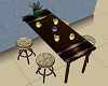 wall cafe table & stools