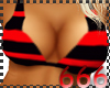 (666) bikini red top