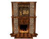 Carved Wood Fireplace 