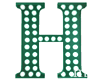Apple Green Letter H