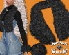 ADD fur scarf sleeves BK