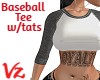 Baseball Tee w/Tats Gry