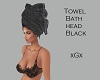 Towel Bath Head Black
