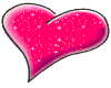 pink glittler heart