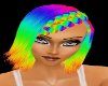 rainbow hair with braid
