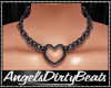 Dark heart necklace