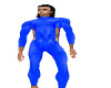 blue pvc body suit