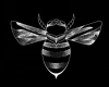 6v3| Bee on Black Wall