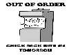 Game Out of Order sign