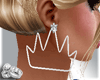 Silver Crown Earring