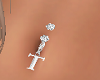Letter T Belly Ring
