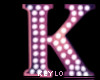 K Pink Flash Letters