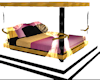 Pink Satin Queen Bed