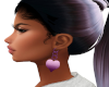 Purple Heart Earrings