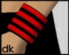 Rd/Blck Stripe Wristband