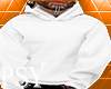 H. White Hoodie Mens