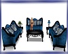 blue victorian sofa set