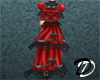 Frilly Victorian drs red