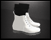 White Boots w/Black Sock