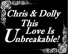 Chris & Dolly wall quote