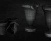 Dark antique vases