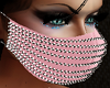 Pink Metal Studs Mask