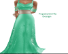 green gown with lace