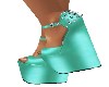 TEAL/SPIKED WEDGES