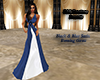 Blue and White Gown