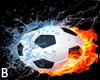 Soccer Ball Art Fire Ice